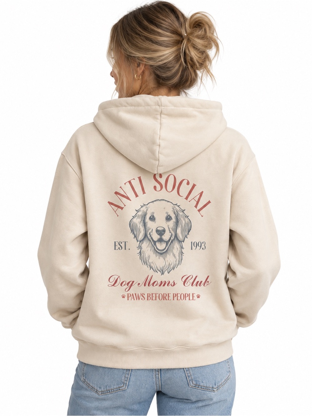 Anti Social Hoodie - Cream